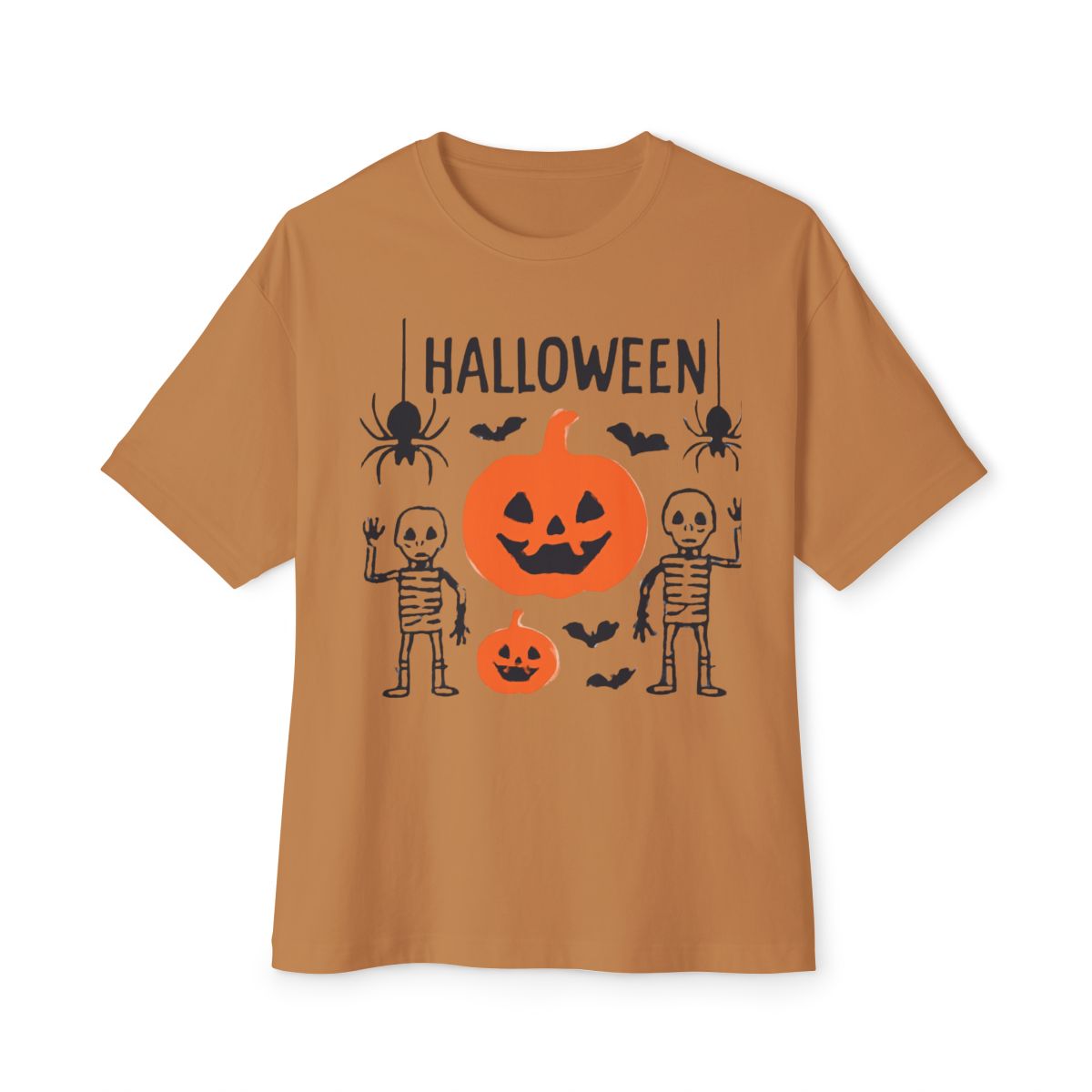 Halloween Pumpkin & Skeleton Tee